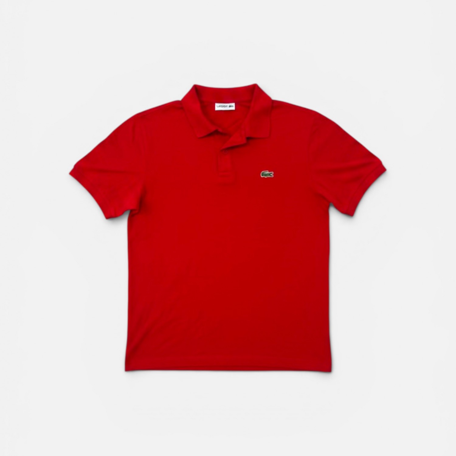 Lacoste Κόκκινη Ανδρική Μπλούζα Polo με Κεντημένο Κροκόδειλο